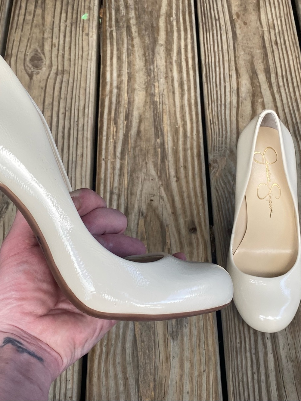 (NWOB!) JESSICA SIMPSON- Nude “CALI” Pumps W/ Round Toe, The Perfect Heel! - Picture 15 of 16